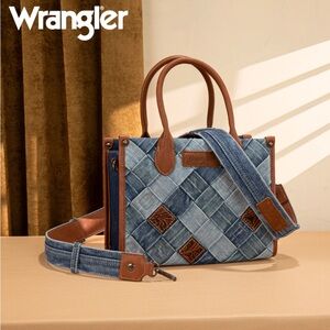 Wrangler Blue and Brown Women's Bag